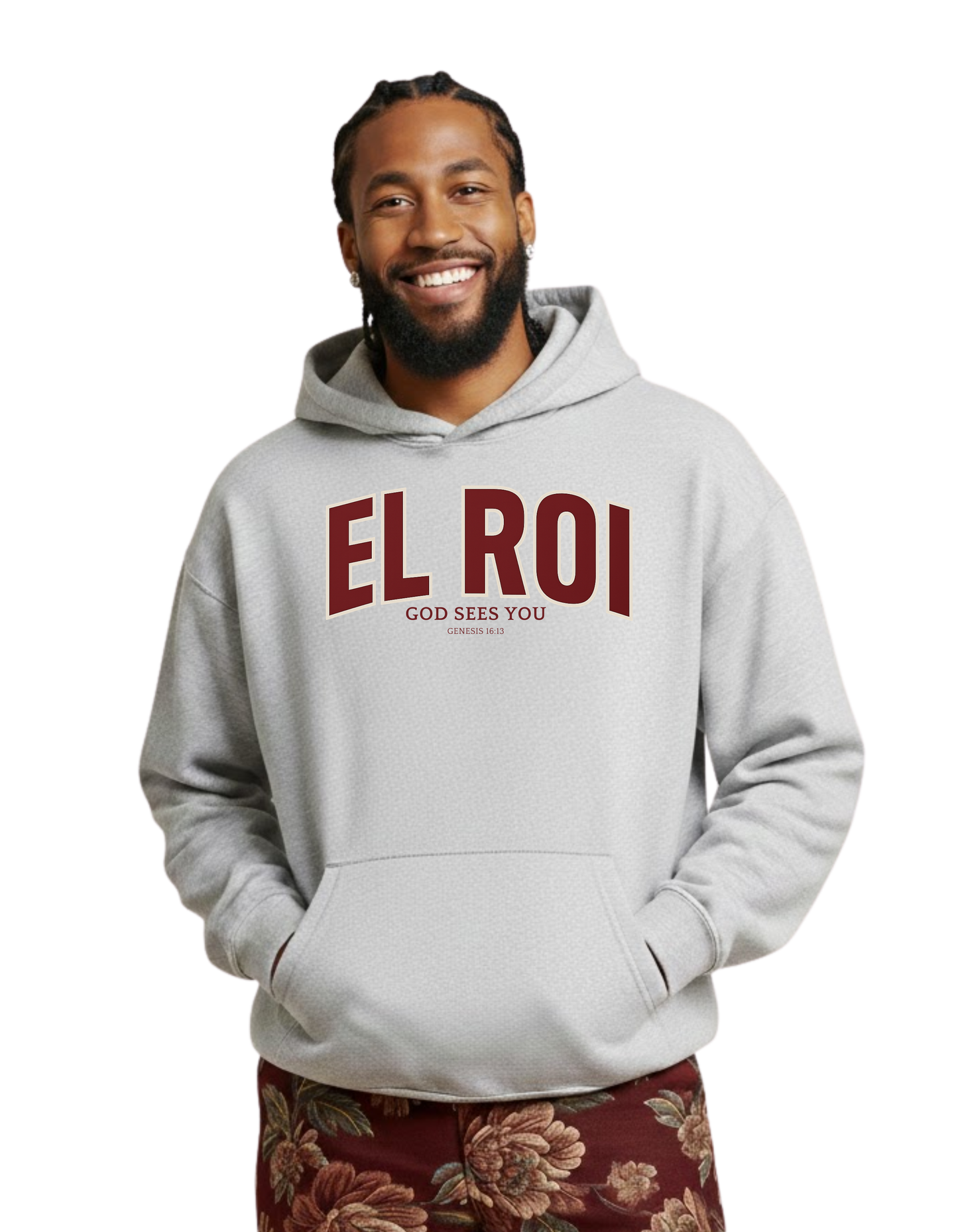 El Roi Hoodie - White Grey